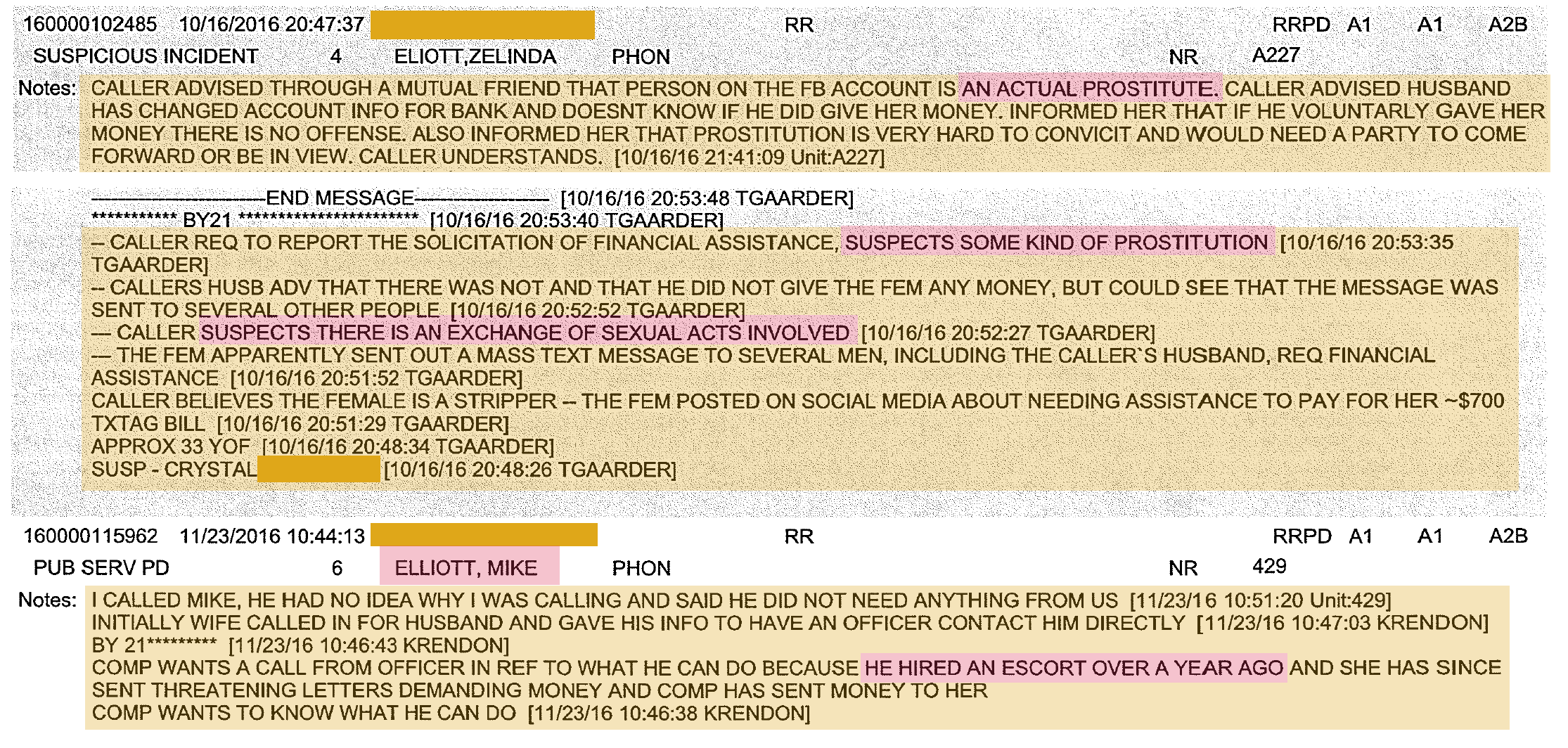 Prostitute tries to blackmail Mike Elliott