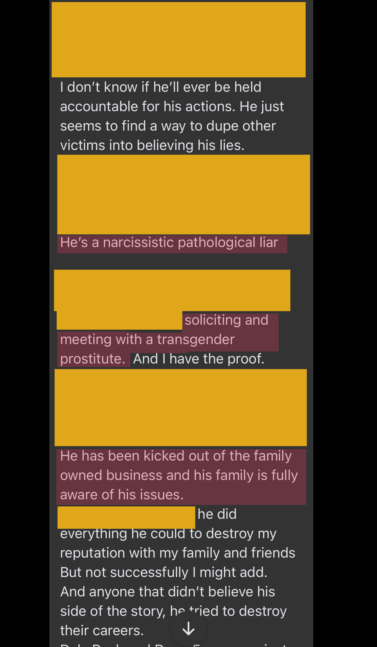 Trans prostitute for Mike Elliott claim 1